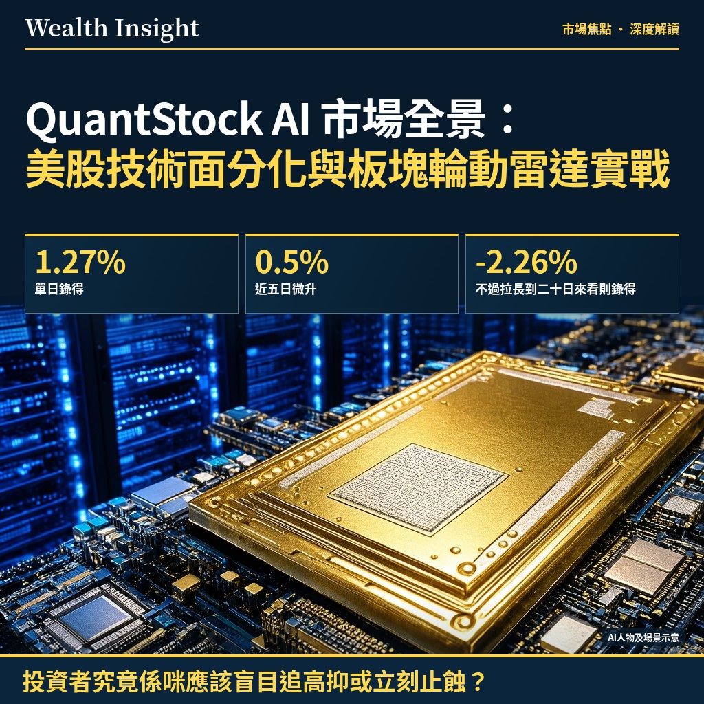 QuantStock AI 市場全景:美股技術面分化與板塊輪動雷達實戰